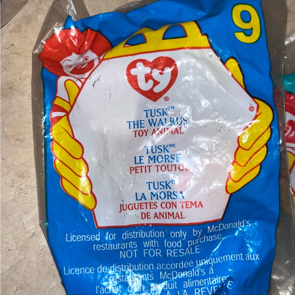 McDonald's Ty Tusk the Walrus - Blue and Yellow